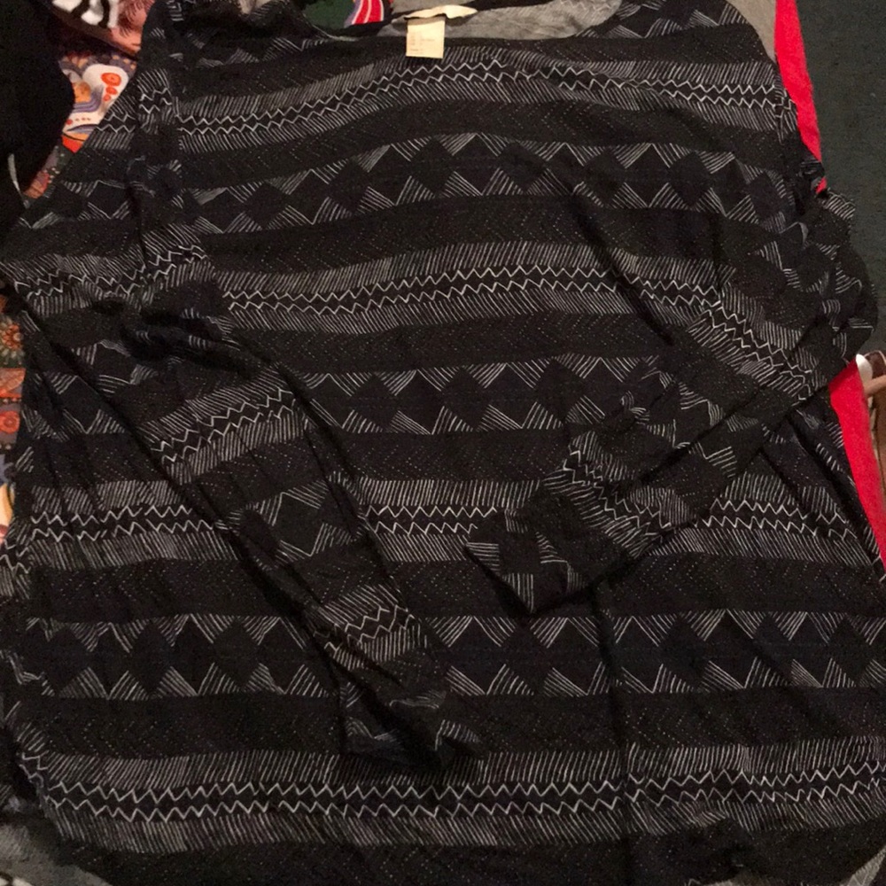 Long sleeve tribal printed shirt